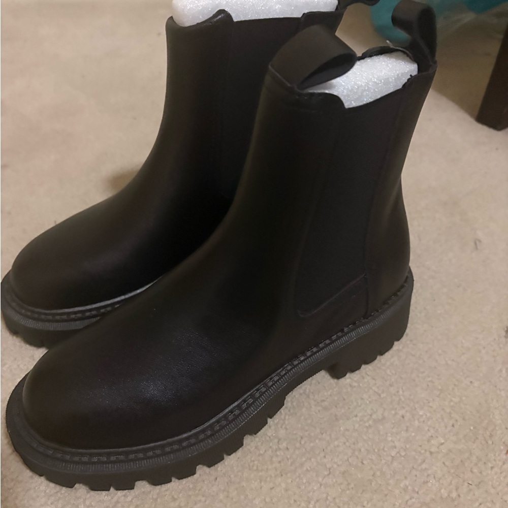 Black Chunky Ankle Boots